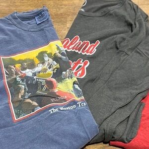 Boston Team Graphic T-Shirts - Blue, Gray, Red